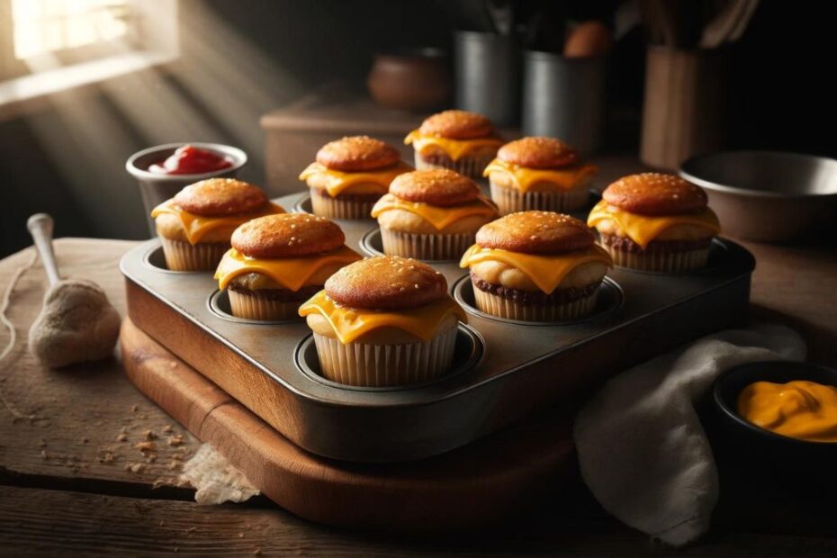 Zábavný a jednoduchý recept, Cheeseburger muffiny pre celú rodinu